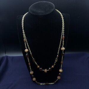 Sonoma Brown 2 Tier Layered 18 inch 23 inch Necklace